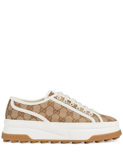 gucci sneaker damen plateau|gucci gg canvas sneakers.